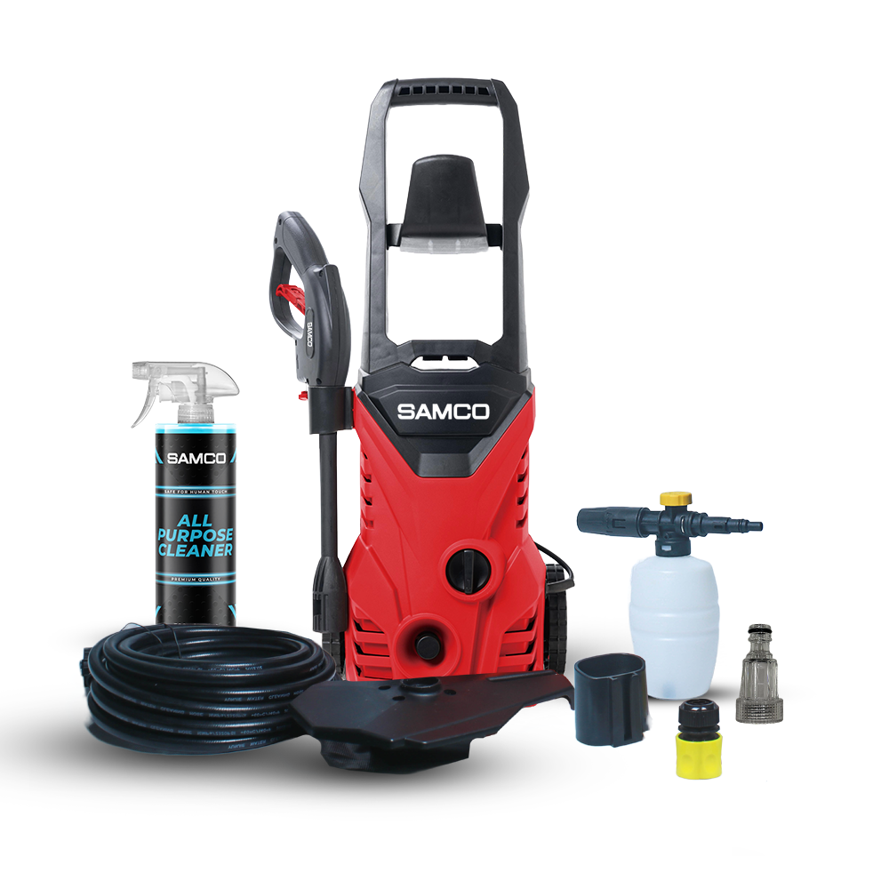 High Pressure Washer 1600 Watts (130 Bar) with Foaming Canon + Samco All Purpose Cleaner