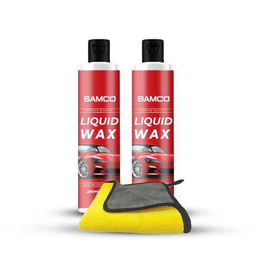 Pack of 2 Liquid Wax with Microfibre Towel