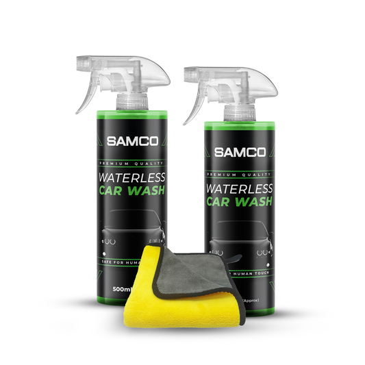 Pack of 2 Samco Waterless Car Wash - 500ml with Microfibre Towel - Samco Pakistan