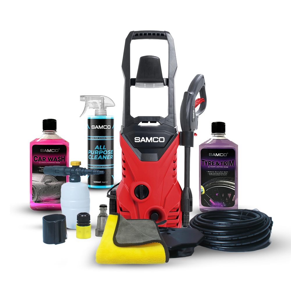 High Pressure Washer 1400 Watts (110 Bar) with Ultimate Car Care Bundle - Samco Pakistan