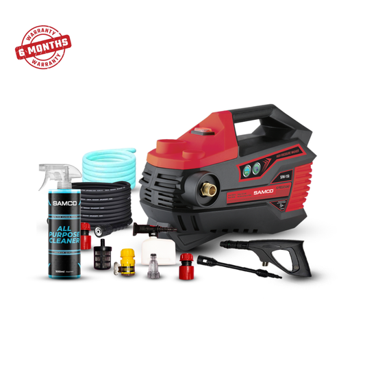 Induction Motor Pressure Washer 1800W – 150 Bar with Foaming Canon + Samco All Purpose Cleaner