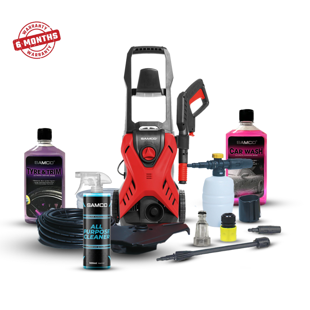 High Pressure Washer 1600 Watts (130 Bar) with Ultimate Car Care Bundle