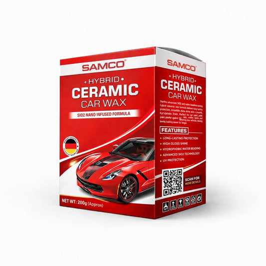 Samco Hybrid Ceramic Car Wax - 200g with Free Applicator Pad