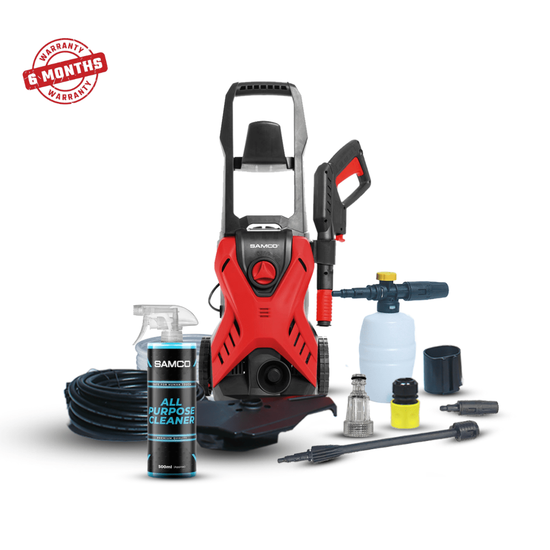 High Pressure Washer 1600 Watts (130 Bar) with Foaming Canon + Samco All Purpose Cleaner - Samco Pakistan