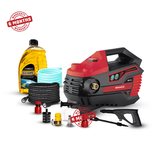 Induction Motor Pressure Washer 1800 Watts (150 Bar) with Samco Solar Cleaning Shampoo - Samco Pakistan