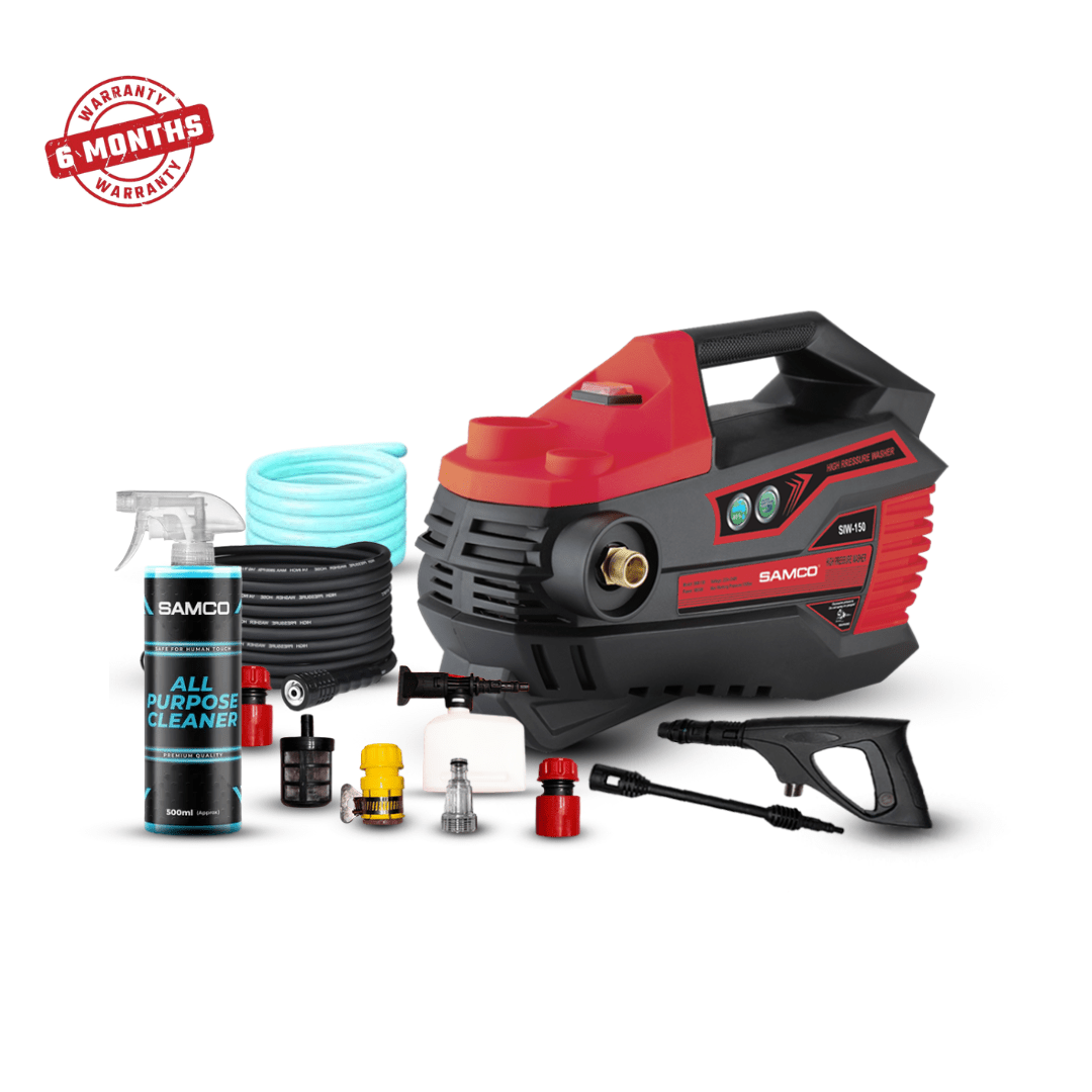 Induction Motor Pressure Washer 1800W – 150 Bar with Foaming Canon + Samco All Purpose Cleaner - Samco Pakistan
