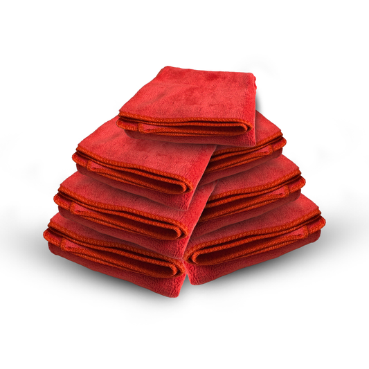 Samco Microfiber Towel Red – 40x40cm 400GSM - Pack of 7 - Samco Pakistan