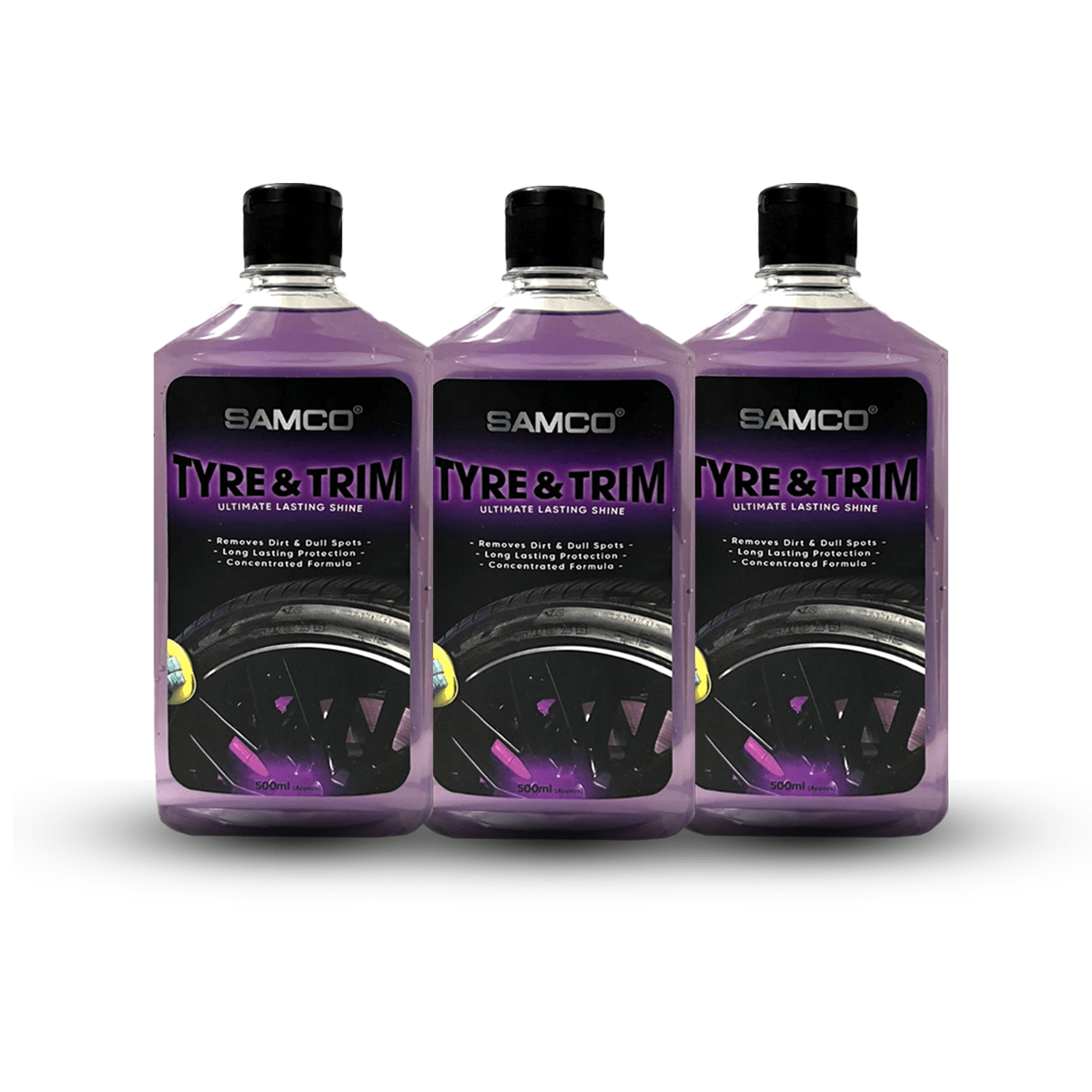 Pack of 3 Samco Tyre & Trim Gel - 500ml - Samco Pakistan