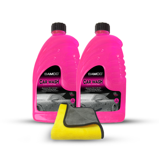Pack of 2 Samco Foaming Shampoo (2 Litres) with Microfibre Towel - Samco Pakistan
