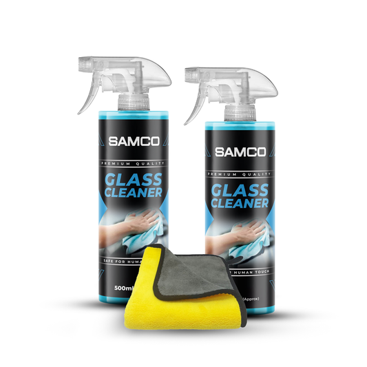 Pack of 2 Samco Glass Cleaner - 500ml with Microfibre Towel - Samco Pakistan