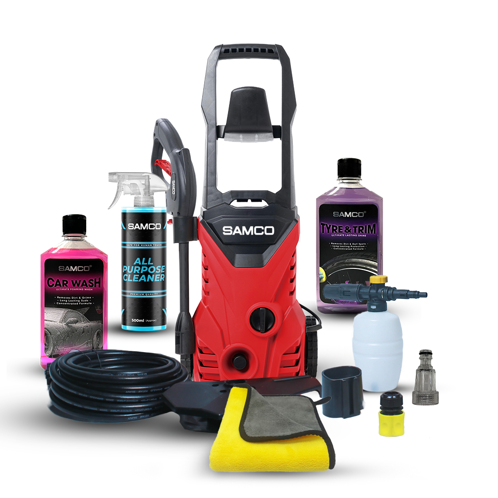 High Pressure Washer 1600 Watts (130 Bar) with Ultimate Car Care Bundle - Samco Pakistan